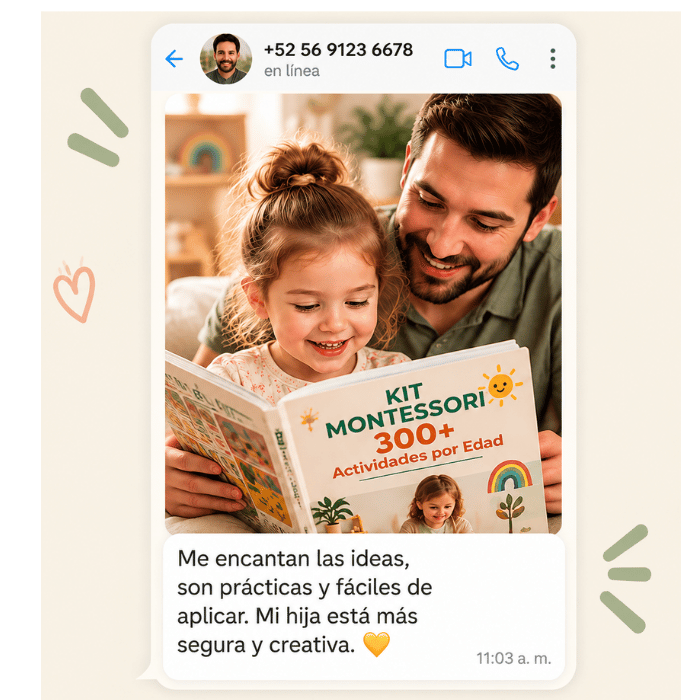 Testimonio de un papá: Me encantan las ideas, son prácticas y fáciles de aplicar. Mi hija está más segura y creativa.