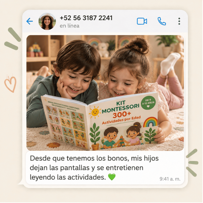 Testimonio: Desde que tenemos los bonos, mis hijos dejan las pantallas y se entretienen leyendo las actividades.